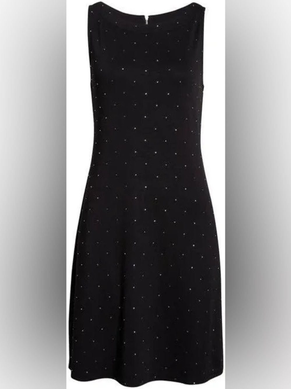 Tommy Bahama Black Sleeveless Mini Dress with Subtle Dot Embellishments